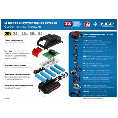 Дрель-шуруповерт ЗУБР DBS-201-22 6