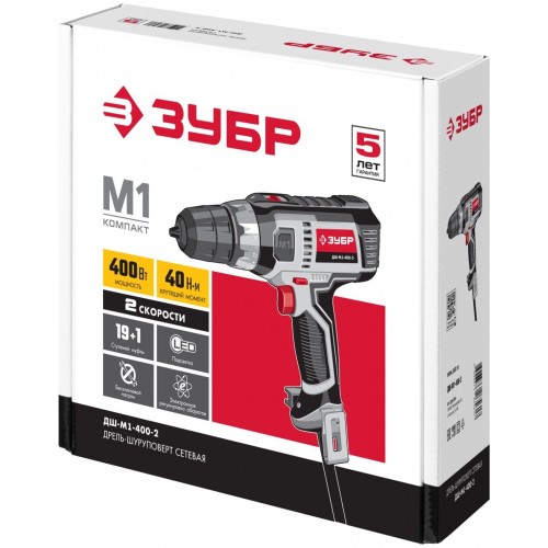 Дрель-шуруповерт ЗУБР ДШ-М1-400-2 3