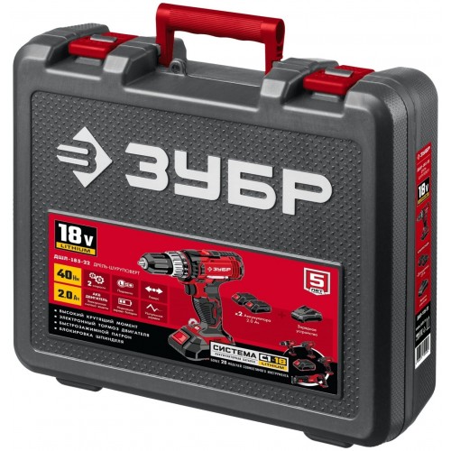 Дрель-шуруповерт Зубр ДШЛ-185-22 2
