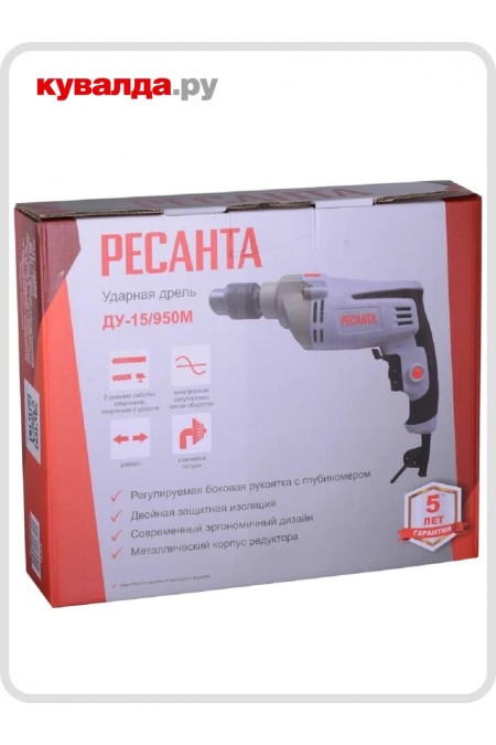 Дрель ударная РЕСАНТА ДУ-15/950М 7