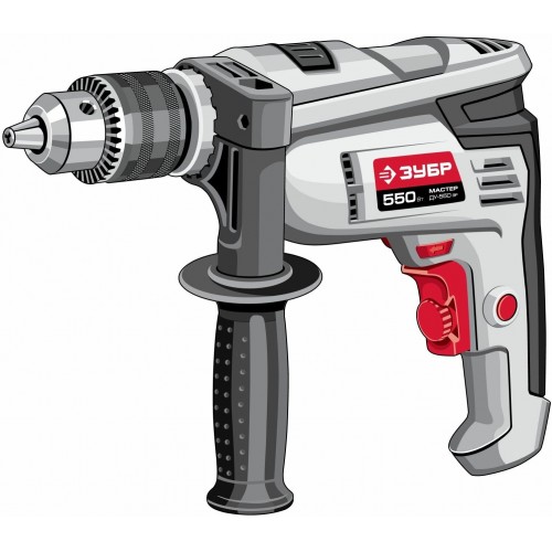 Дрель ударная Зубр ДУ-550 ЭР 6