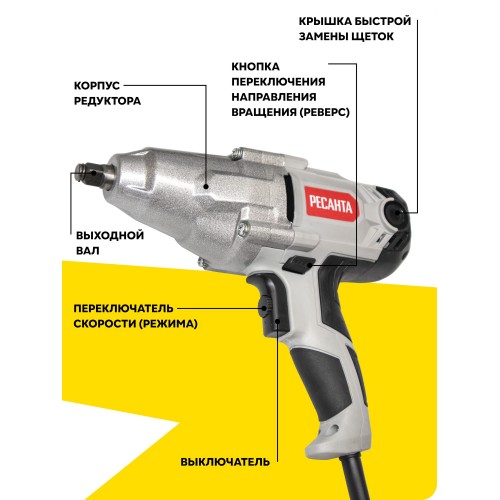 Гайковерт Ресанта ГС-1100 (75/24/1) 5
