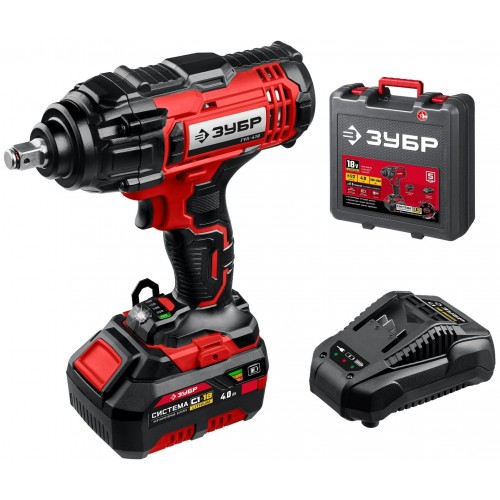 Гайковерт ЗУБР ГУЛ-410 без АКБ 6