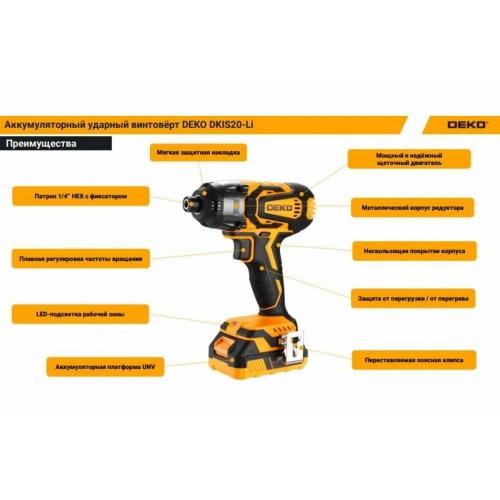 Винтоверь DEKO DKIS20-Li (063-4391) 8