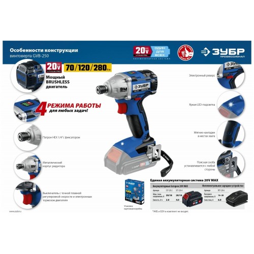 Винтоверт ЗУБР GVB-250 9