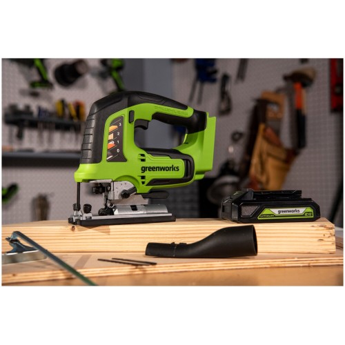 Электролобзик GreenWorks GD24JS (3601407) без АКБ и ЗУ 8