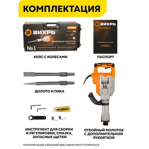 Молоток отбойный Вихрь ОМ-65А (72/23/2) 9