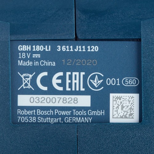 Перфоратор Bosch GBH 180-LI BL (0611911120) 9