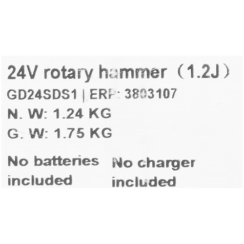 Перфоратор GreenWorks GD24SDS1 (3803107) 5