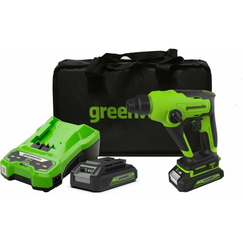 Перфоратор GreenWorks GD24SDS1K2 (3803107UA) 