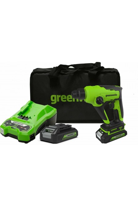 Перфоратор GreenWorks GD24SDS1K2 (3803107UA) 1