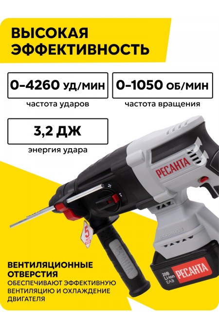 Перфоратор Ресанта АП-20Li/4 (75/3/12) 2