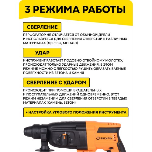 Перфоратор Вихрь АП-20Li/4 (72/3/20) 4