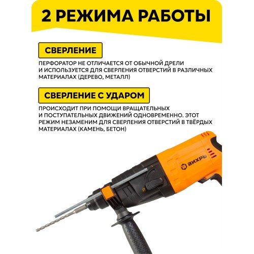 Перфоратор Вихрь П-650к (72/3/5) 3