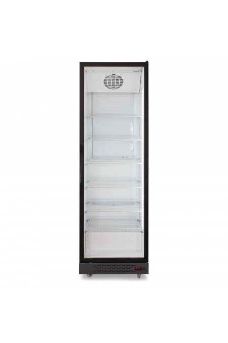 Холодильная витрина Бирюса B660D (стеклянная дверь) (белый/черный фронт) 1
