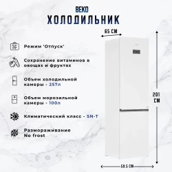 Холодильник Beko B5RCNK403ZW (белый)