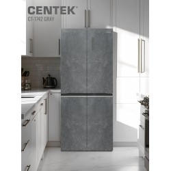 Холодильник Centek CT-1742 Gray Stone (Side-by-Side) (серый камень)