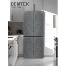 Холодильник Centek CT-1742 Gray Stone (Side-by-Side) (серый камень)