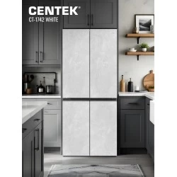 Холодильник Centek CT-1742 White Stone (Side-by-Side) (белый камень)