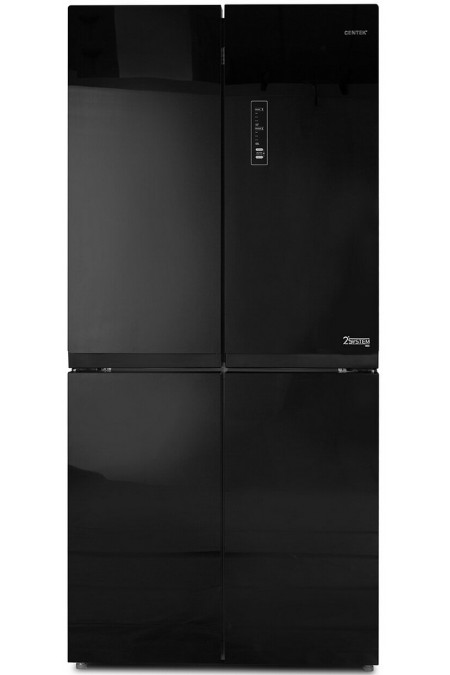 Холодильник Centek CT-1756 NF Inverter (Side-by-Side) (черное стекло) 