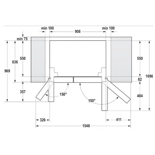 Холодильник Gorenje NRS918EMX (Side-by-Side) (серебристый) 9