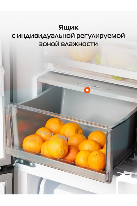 Холодильник Hiberg i-RFQ 600 GB (Side-by-side) (черное мерцающее стекло) 5