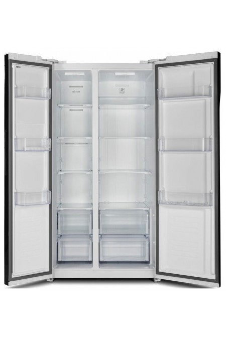 Холодильник Hyundai CS5003F (Side-by-Side) (белое стекло) 1