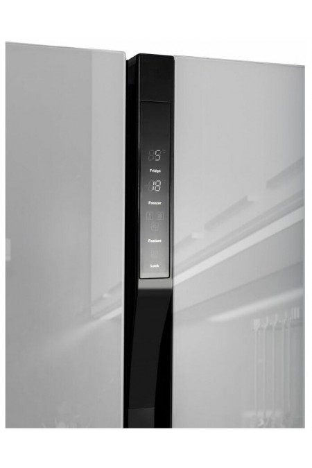 Холодильник Hyundai CS5003F (Side-by-Side) (белое стекло) 2