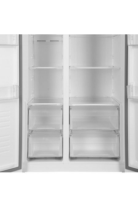 Холодильник Hyundai CS5003F (Side-by-Side) (белое стекло) 5