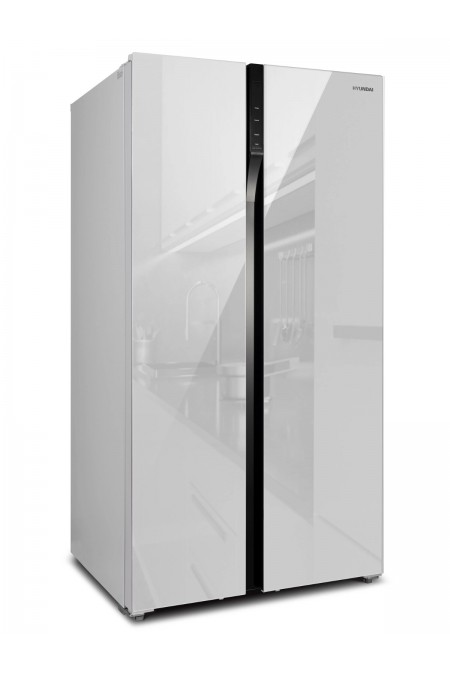 Холодильник Hyundai CS6503FV (Side-by-Side) (белое стекло) 