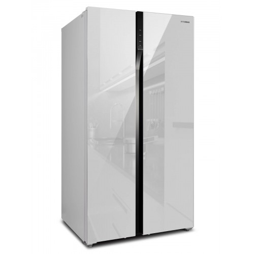 Холодильник Hyundai CS6503FV (Side-by-Side) (белое стекло) 