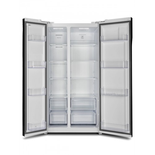 Холодильник Hyundai CS6503FV (Side-by-Side) (белое стекло) 1
