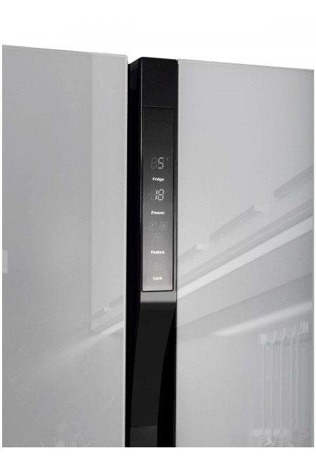 Холодильник Hyundai CS6503FV (Side-by-Side) (белое стекло) 2