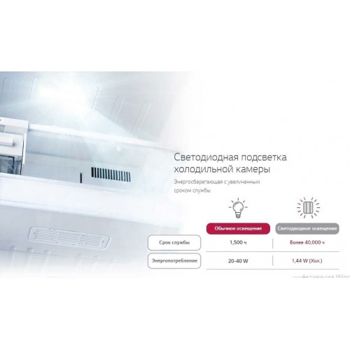 Холодильник LG GA-B419SQGL (белый) 9