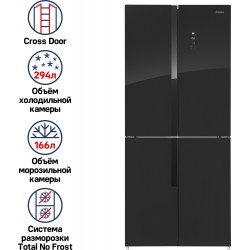 Холодильник MAUNFELD MFF181NFB (черный)
