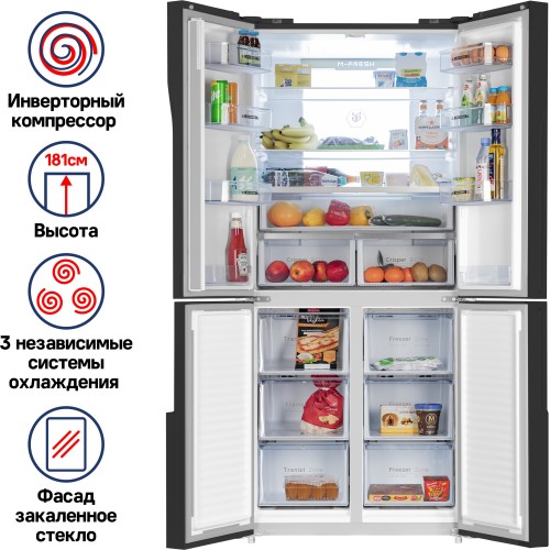 Холодильник MAUNFELD MFF181NFB (черный) 1