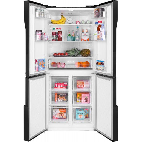 Холодильник MAUNFELD MFF182NFSBE (Side-by-Side) (черный) 4