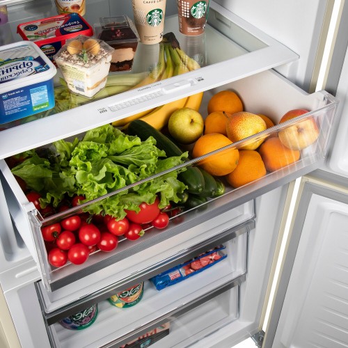 Холодильник MAUNFELD MFF1857NFBG (бежевый) 4