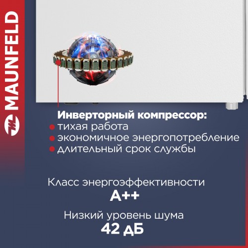 Холодильник MAUNFELD MFF1857NFW (белый) 1