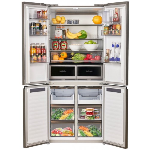 Холодильник MAUNFELD MFF190NFDSX (Side-by-Side) (нержавеющая сталь) 1