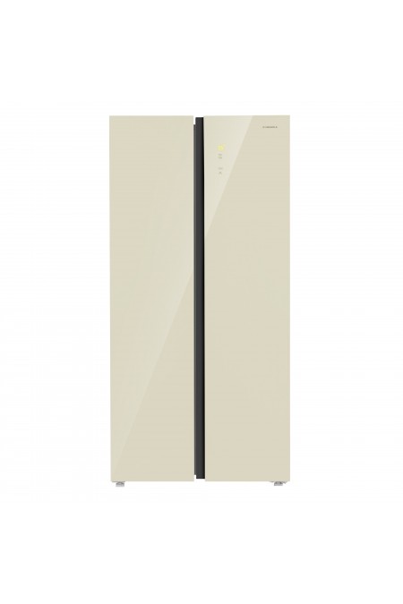 Холодильник Maunfeld MFF191NFBG (Side-by-side) (бежевый) 