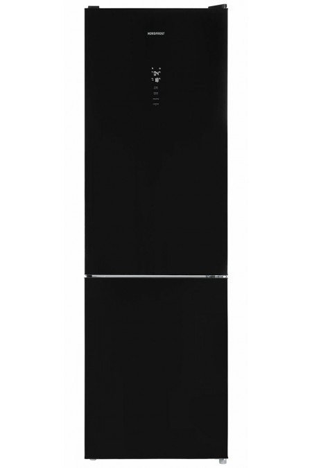 Холодильник Nordfrost RFC 390D NFGB (черное стекло) 