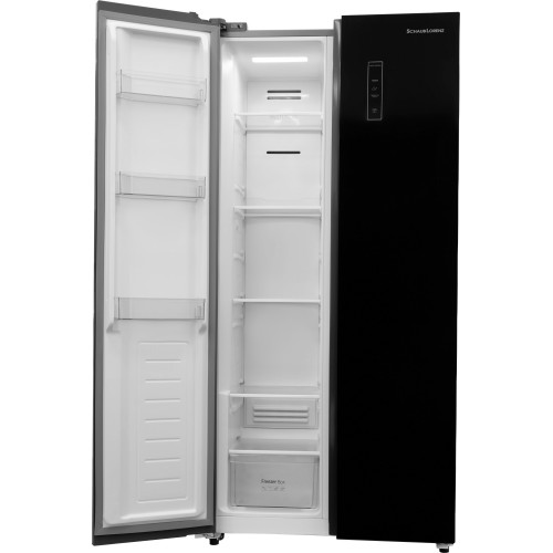 Холодильник Schaub Lorenz SLU S473GY4EI (Side by Side) (черное стекло) 9