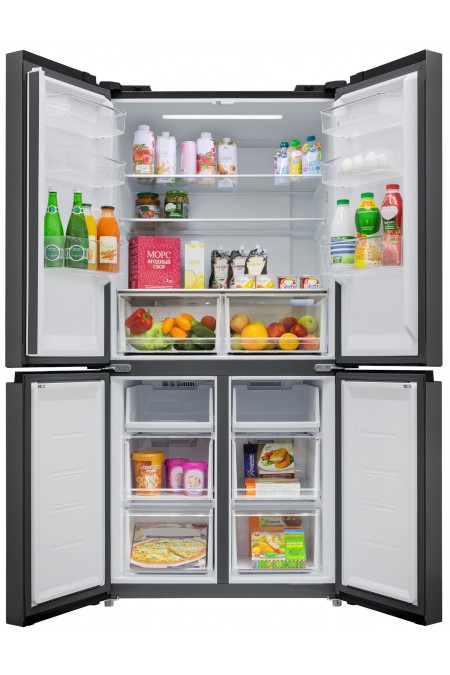 Холодильник Schaub Lorenz SLU X490GY3EI (Side-by-Side) (черное стекло) 1