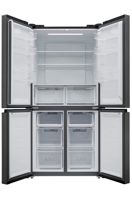 Холодильник Schaub Lorenz SLU X490GY3EI (Side-by-Side) (черное стекло) 2