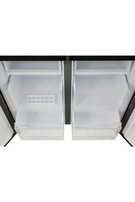 Холодильник Schaub Lorenz SLU X490GY3EI (Side-by-Side) (черное стекло) 4