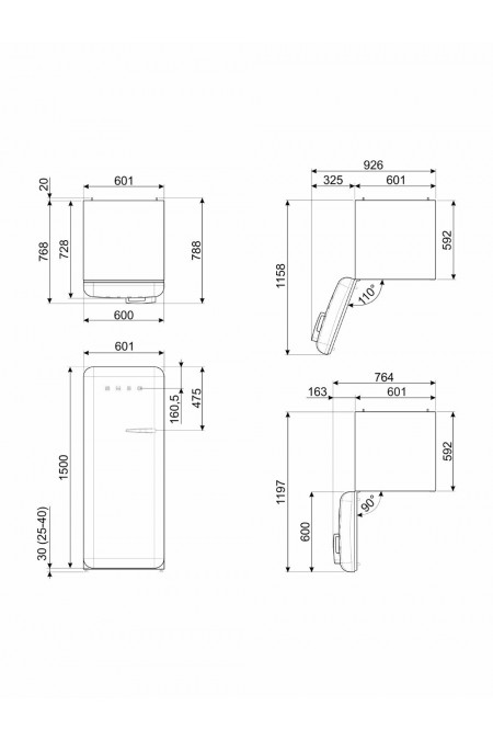 Холодильник Smeg FAB28LPK6 (розовый) 3