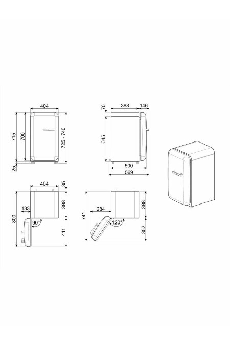 Холодильник Smeg FAB5LSV6 (серебристый) 1