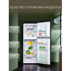 Холодильник TESLER RT-110 (черный)