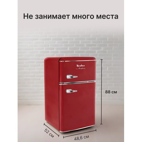 Холодильник Tesler RT-97 (красный) 1